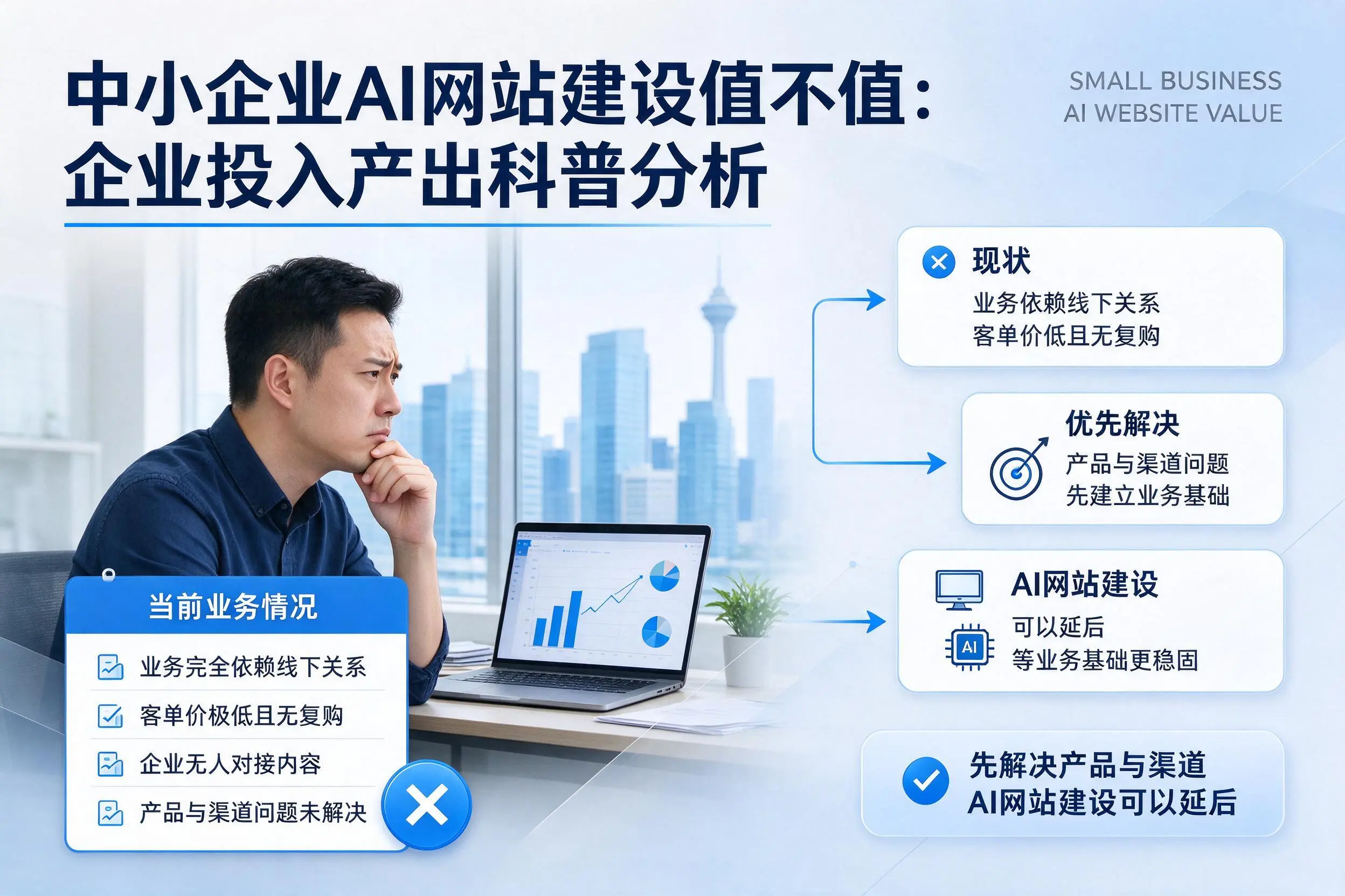 中小企业AI网站建设值不值：安康企业投入产出科普分析