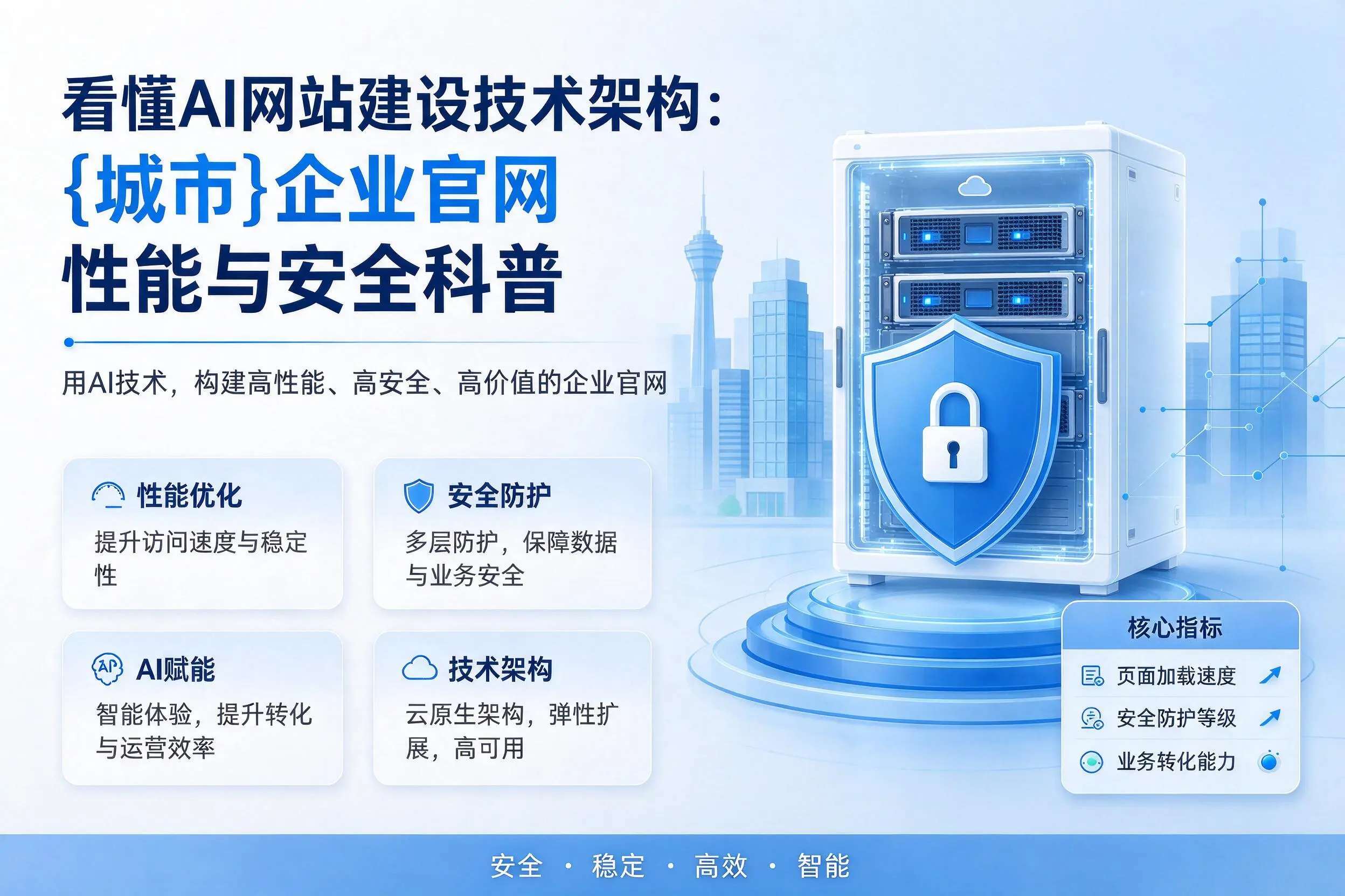 看懂AI网站建设技术架构:安康企业官网性能与安全科普