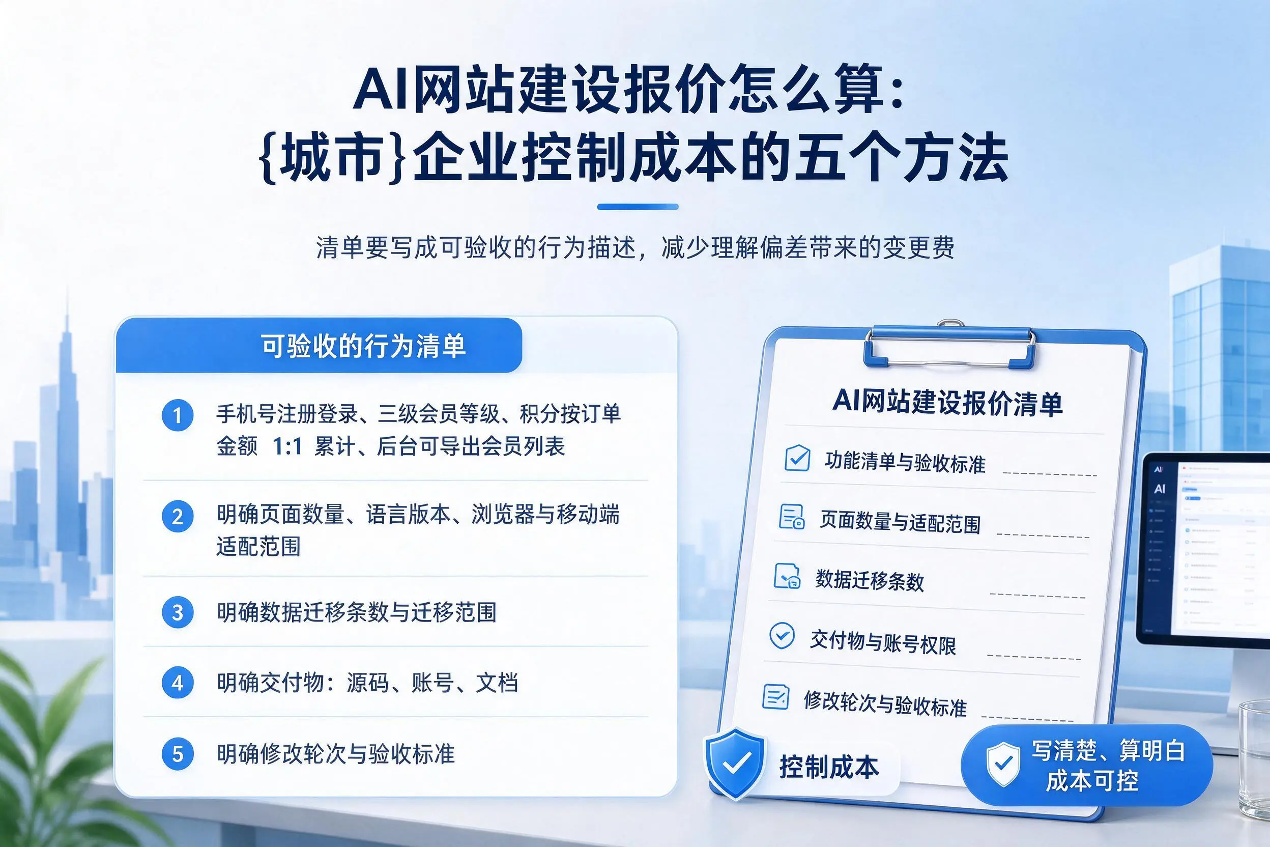 AI网站建设报价怎么算：安康企业控制成本的五个方法